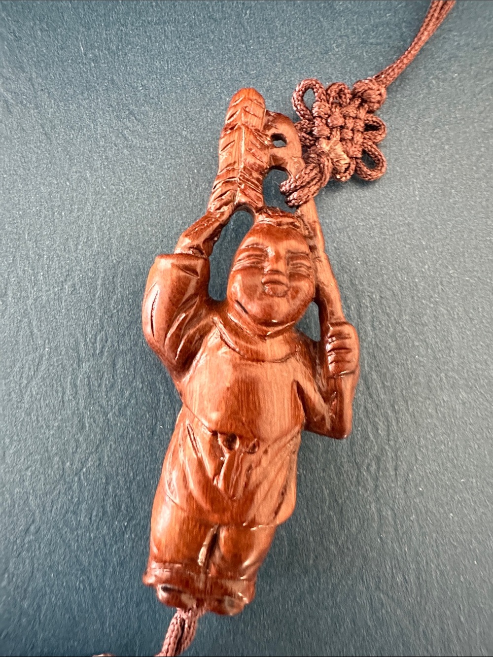 Vintage Hand Carved Boy